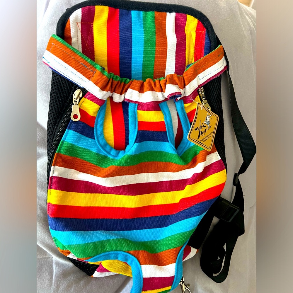 Pet Carrier Backpack, Legs Out Adjustable Pet Front Cat Dog Carrier Size Large